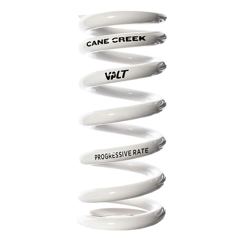 Cane Creek Progressive Rate VALT Lightweight Rear Shock Spring – 65mm x 550-670lbs White