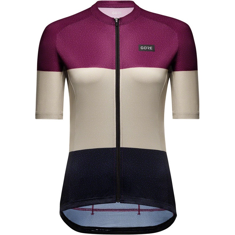 Gorewear Spirit Stripes Jersey – Purple/Beige Womens Large 12/14