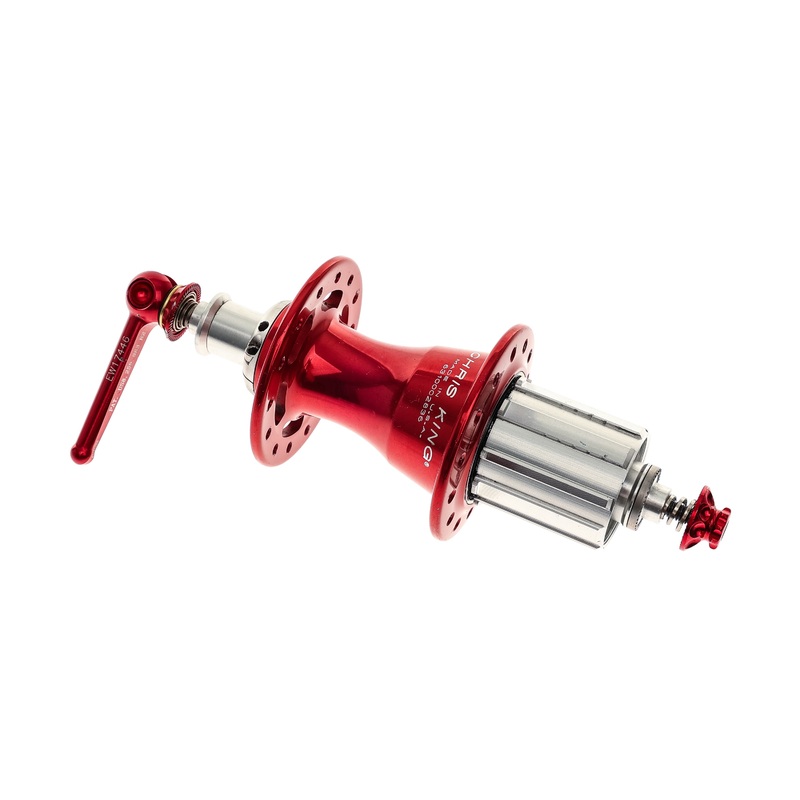 Chris King R45 Rear Hub Shimano 10/11 Speed 10×130 QR 28H Rim Brake Anodized Red