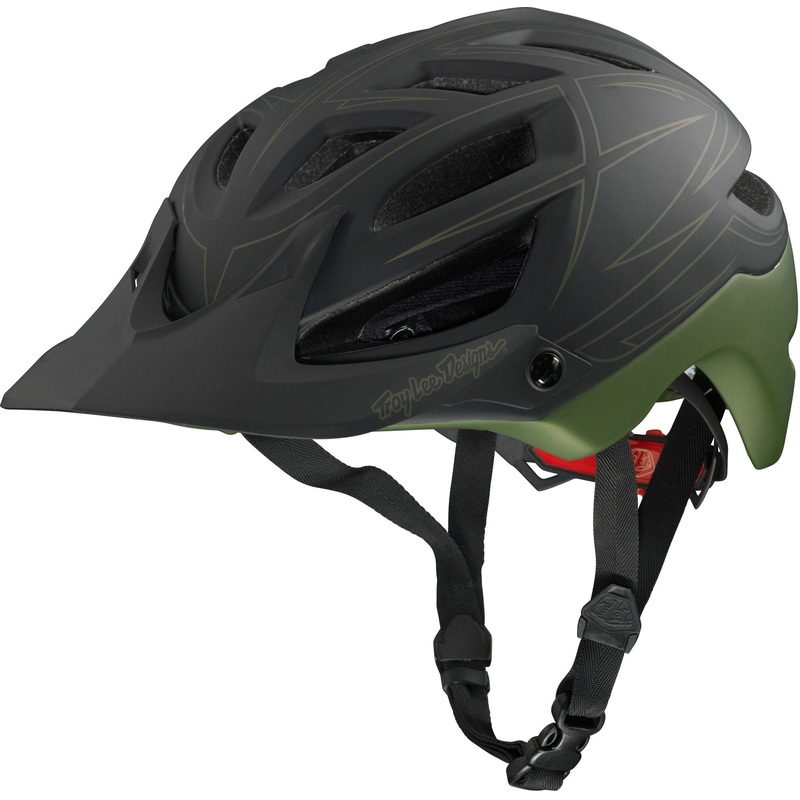Troy Lee Designs A1 MTB Helmet – Pinstripe – Army Green