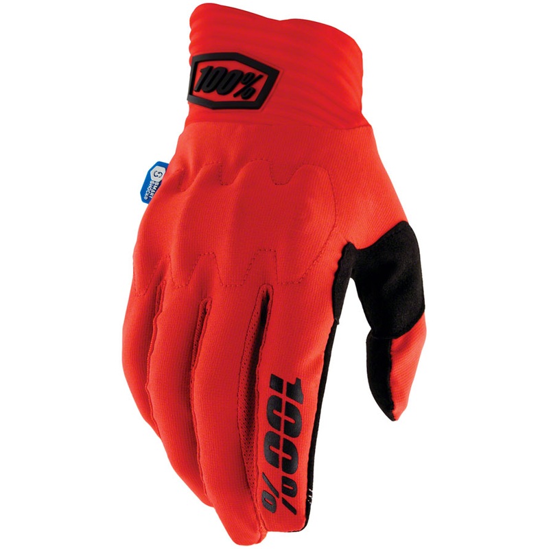 100% Cognito Smart Shock Gloves – Red, Full Finger, Medium