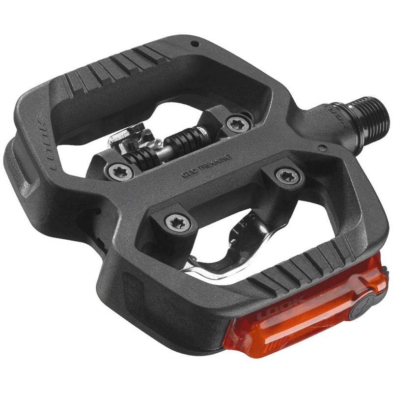 LOOK GEO TREKKING VISION Pedals – Single Side Clipless with Platform, Chromoly, 9/16″, Black