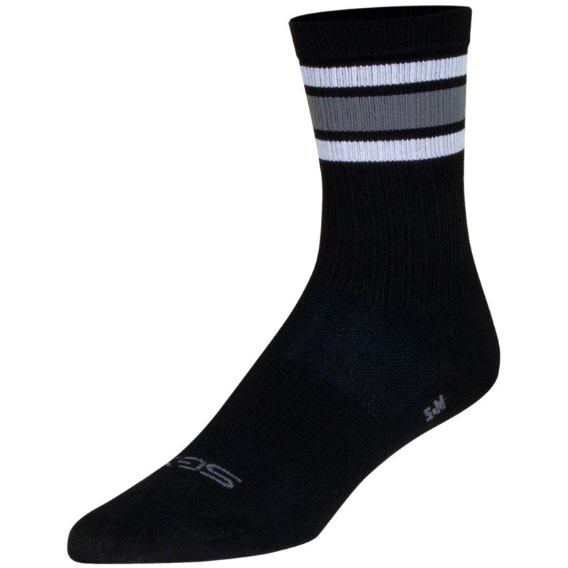 SockGuy SGX Throwback Socks – 6″ Black Small/Medium