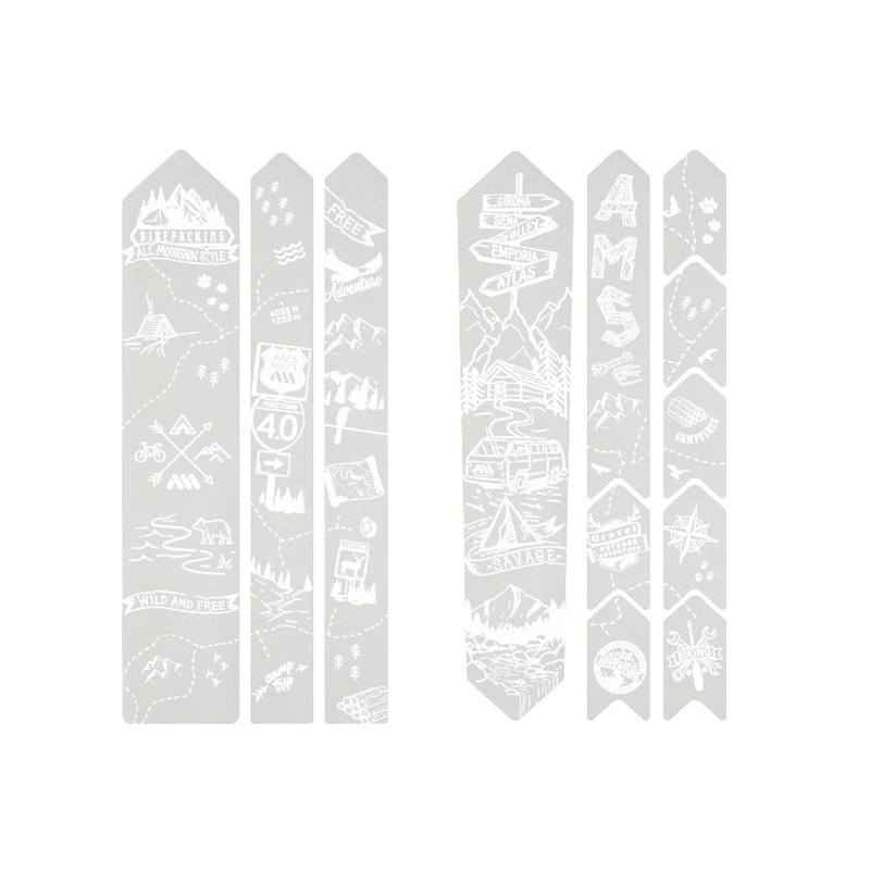 All Mountain Style Extra Gravel-Road Frame Guard – Bikepacking White