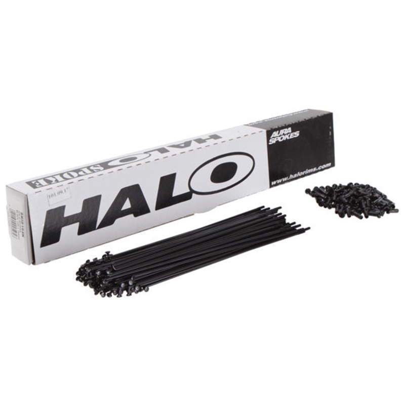 Halo Aura 14g Spoke Black 260mm 100/Count