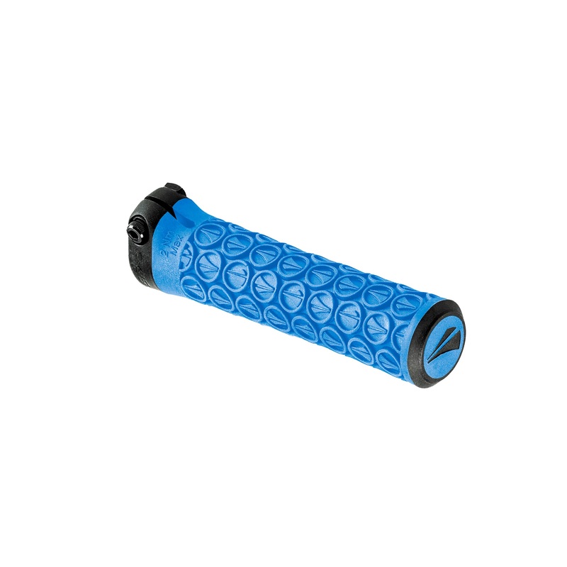 SDG Slater Jr Lock-On MTB Grips – Cyan Blue/Blk
