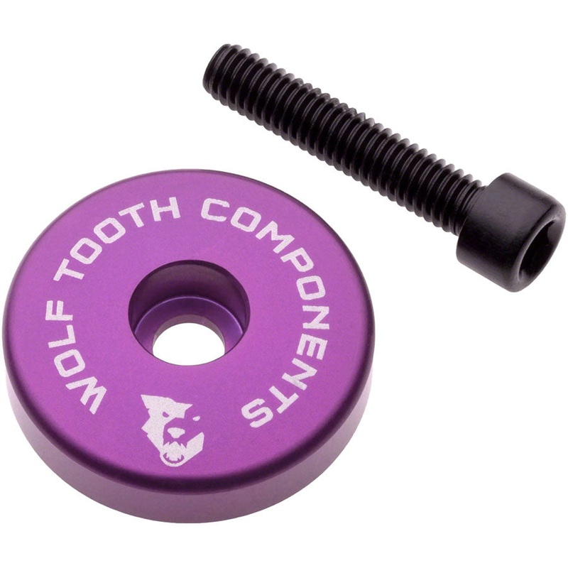 Wolf Tooth Ultralight Stem Cap Integrated 5mm Spacer – 5mm Spacer Ultraviolet Purple