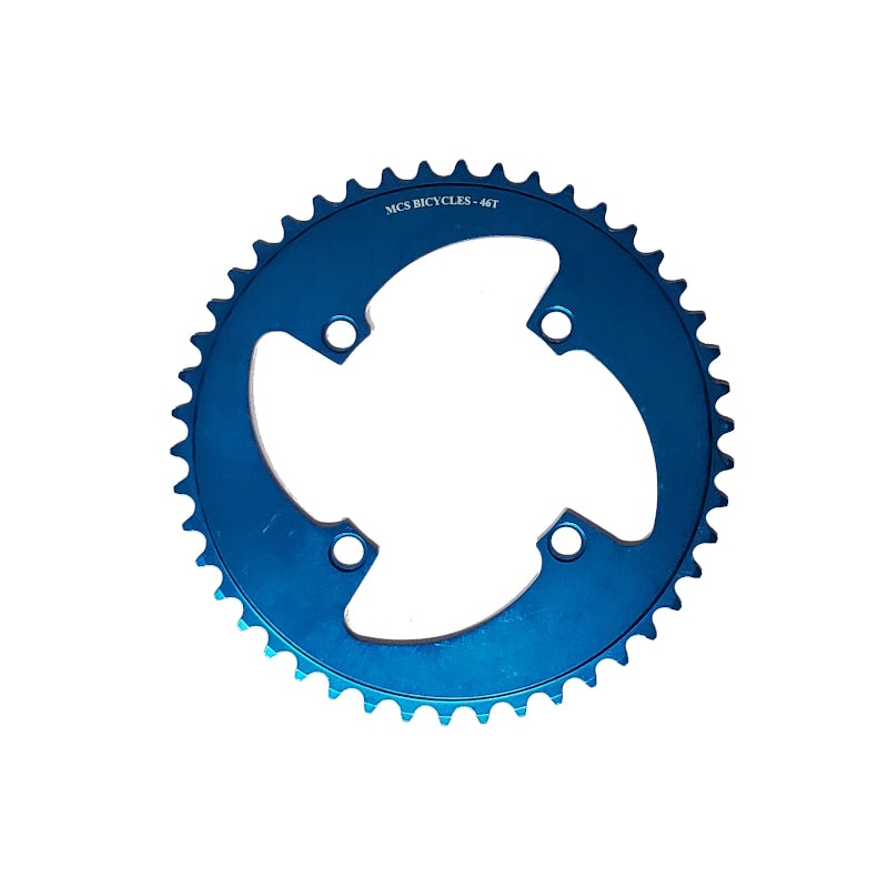 MCS 39t BMX Chainring – Blue – 104mm 4-bolt – USA Made