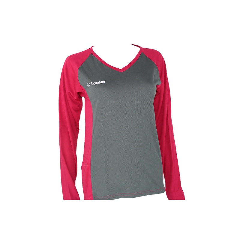 Loeka Kasista Long Sleeve Jersey – Persian Red-Gunmetal
