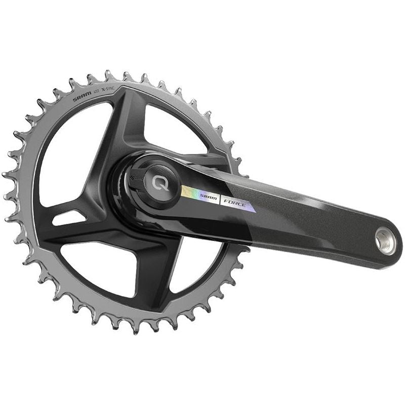 SRAM Force 1 AXS Wide Power Meter Crankset – 167.5mm 12-Speed 40t Direct Mount DUB Spindle Interface Iridescent Gray D2