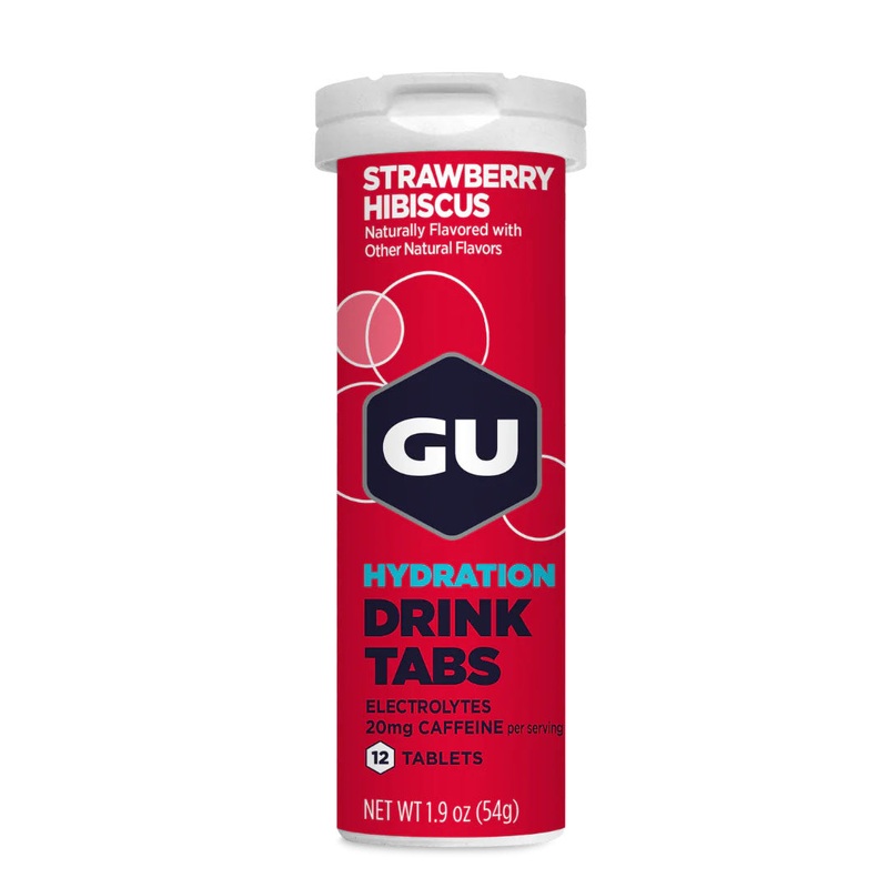 GU Hydration Tabs, Strawberry Hibiscus, 12/Count