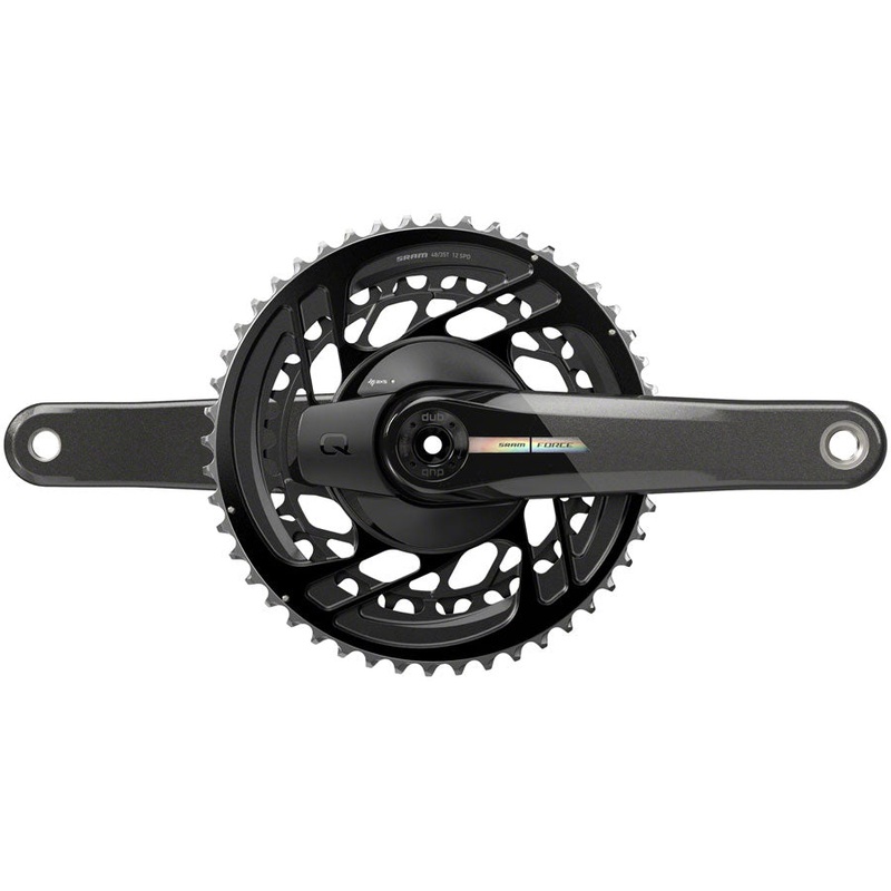 SRAM Force AXS Power Meter Crankset – 165mm 2x 12-Speed 48/35t Direct Mount DUB Spindle Interface Iridescent Gray D2