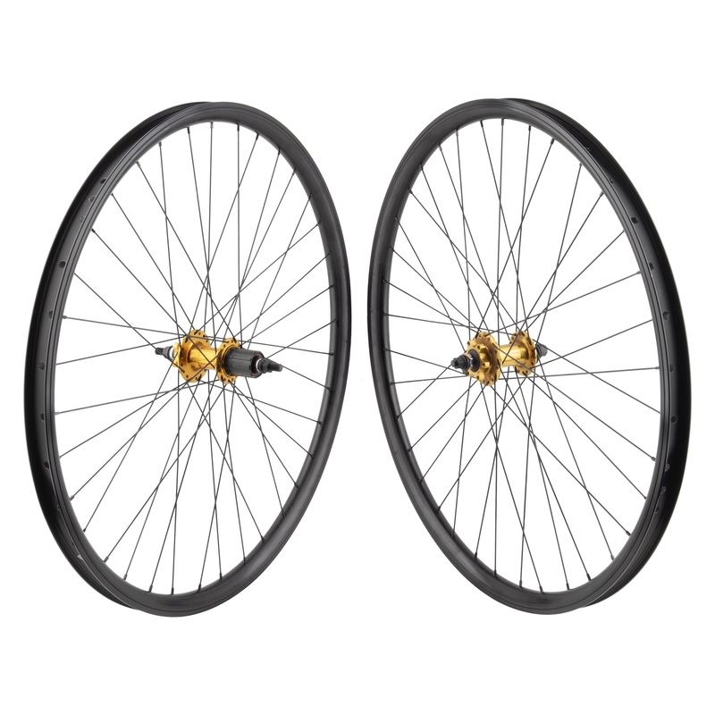 29″ SE Racing Fast Ripper Wheelset – Pair – 36H – J25SG – Black/Gold