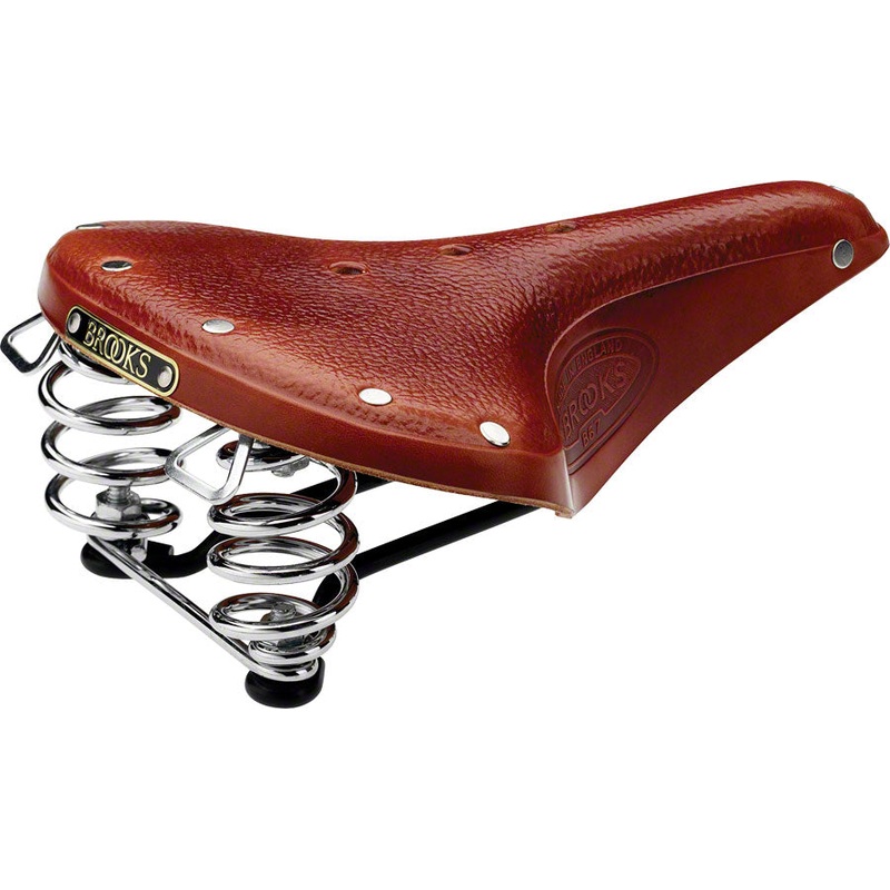 Brooks B67 Saddle – Steel, Honey, Men’s