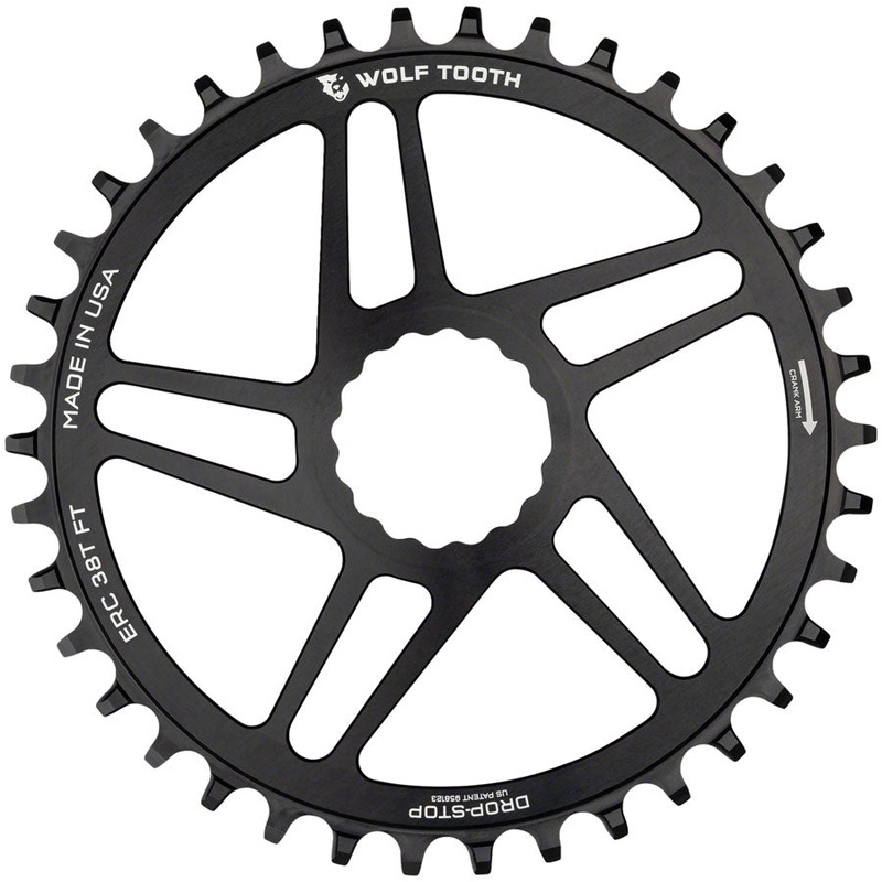 Wolf Tooth Direct Mount Chainring – 40t RaceFace/Easton CINCH Direct Mount Drop-Stop 10/11/12-Speed Eagle Flattop Compatible BLK