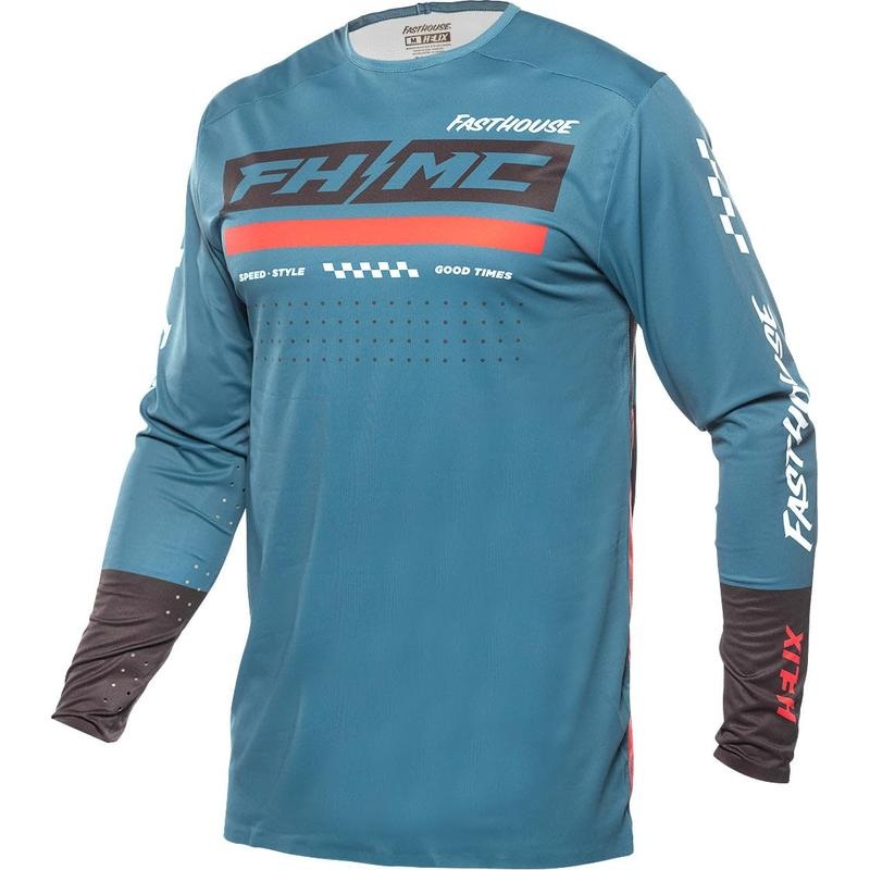 Fasthouse Helix Podium Jersey Red/Black/Teal  2X-Large