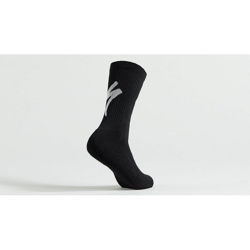 Specialized techno mtb tall logo sock black/white m