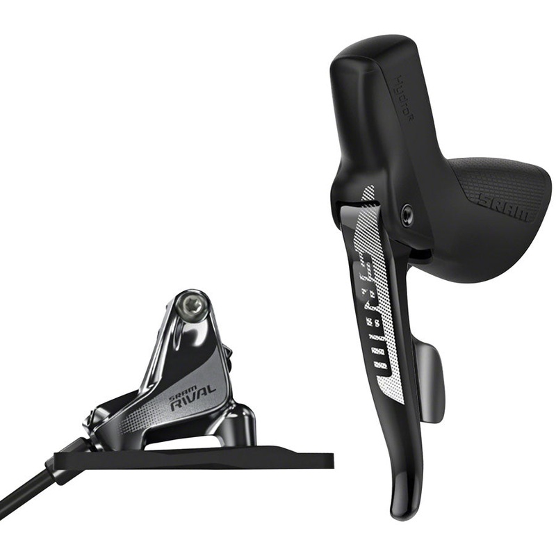 SRAM Rival 1 Disc Brake and Cable-Actuated Dropper Remote Lever – Left/Front, Flat Mount (20mm Offset), Black, A1