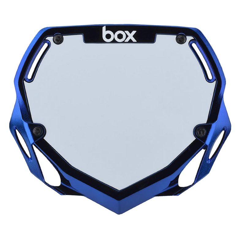 BOX Box Two Number Plate Blue Chrome – Large