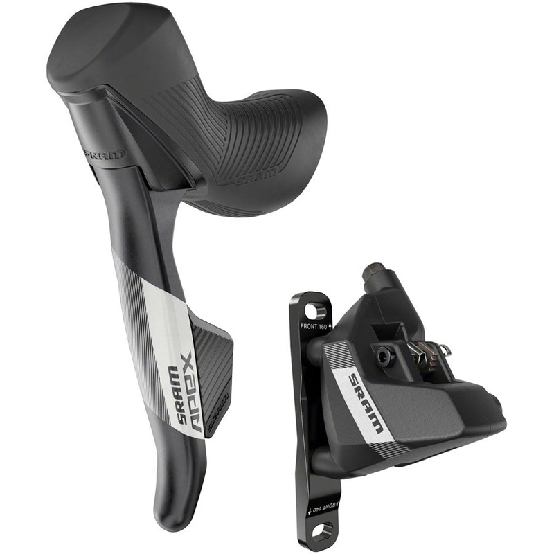SRAM Apex AXS eTap Shift/Brake Lever and Hydraulic Disc Brake Caliper – Left/Front, 12-Speed, Flat Mount, 20mm Offset,
