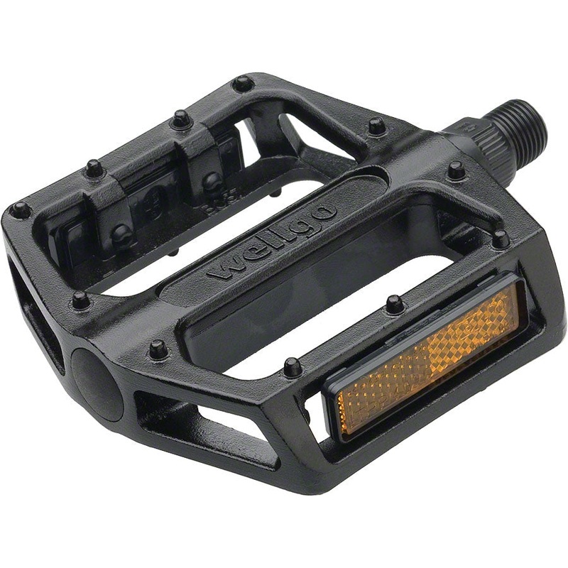 Wellgo B087 Pedals – Platform, Aluminum, 9/16″, Black