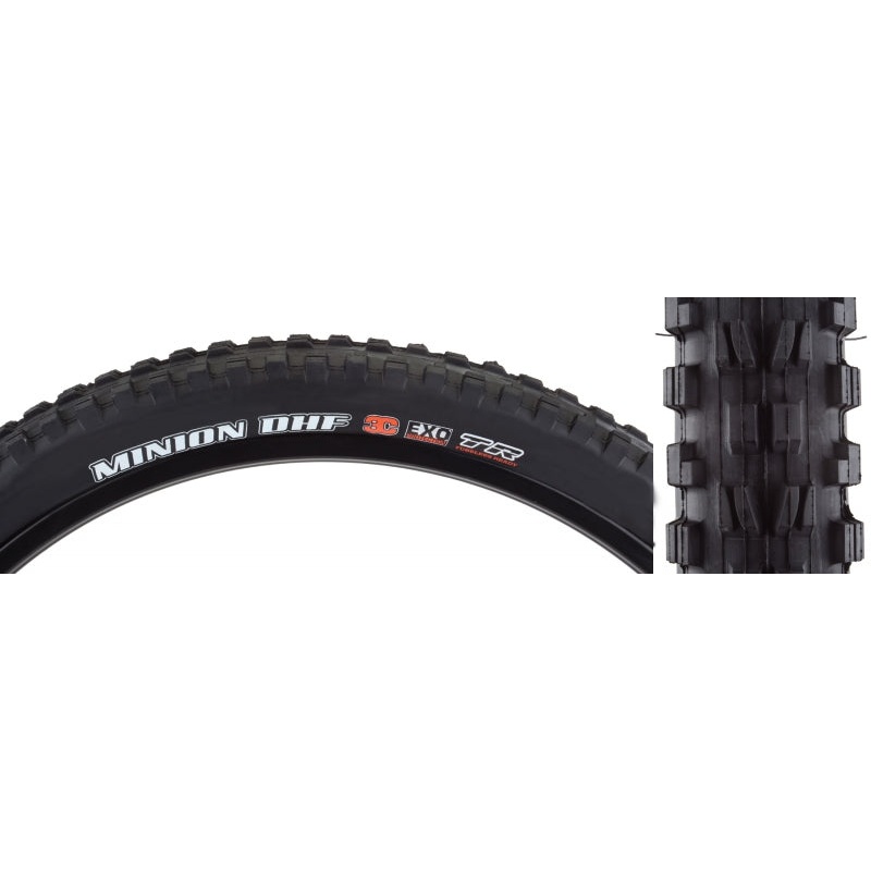Maxxis Minion DHF Tire – 29 x 2.5 Tubeless Folding BLK 3C Maxx Grip EXO Wide Trail