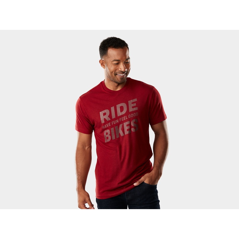 Shirt Trek Ride Bike Have Fun Feel Good Tee XX-Large DarkRed