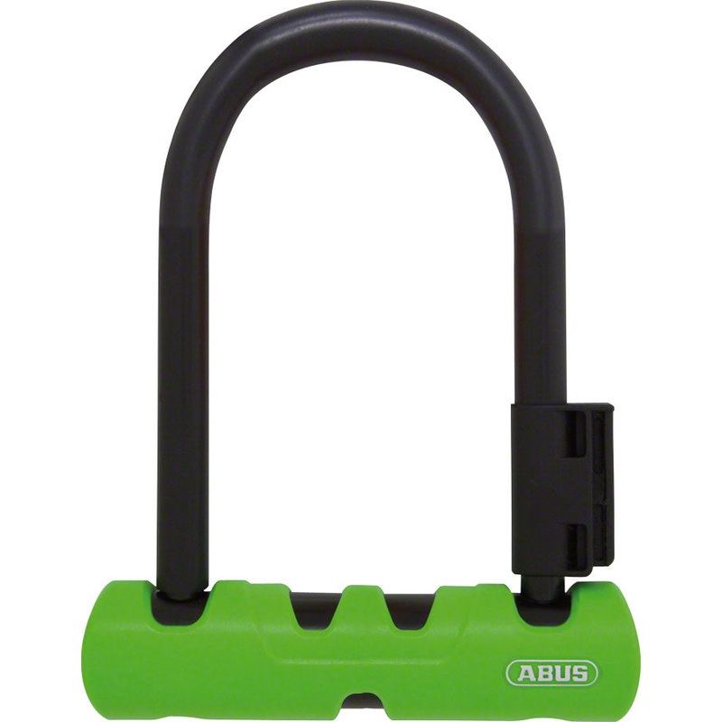 Abus Ultra 410 U-Lock – 3.9 x 5.5″, Keyed, Black/Green, Includes bracket