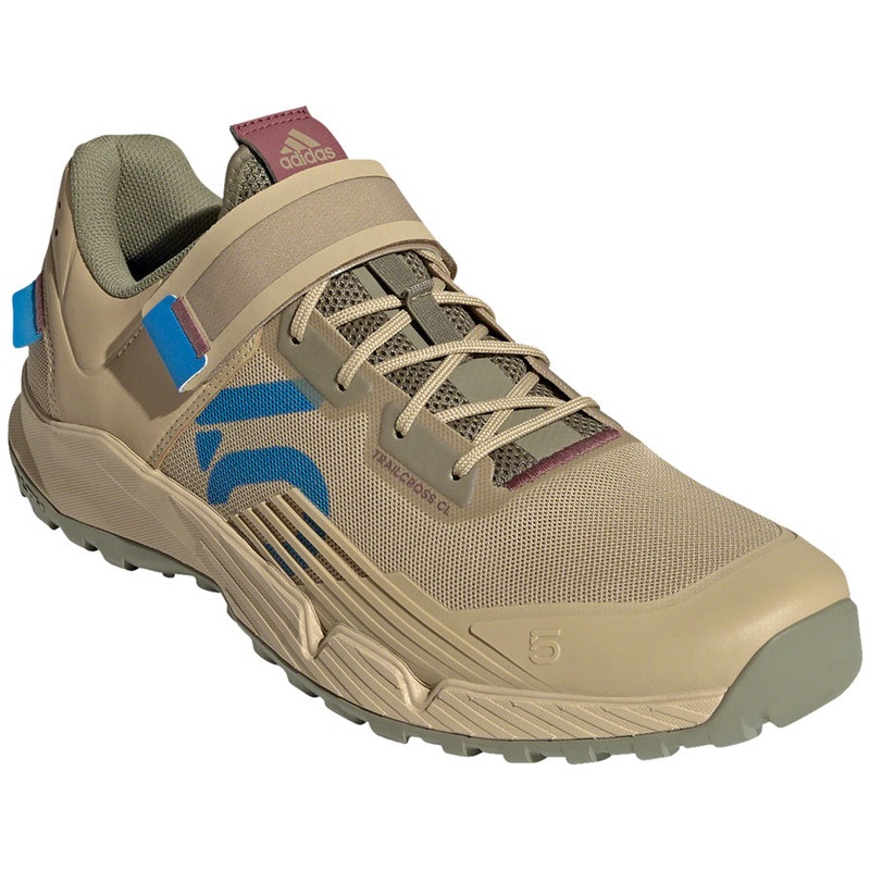 Five Ten Trailcross Mountain Clipless Shoes – Mens Beige Tone/Blue Rush/Orbit Green 9.5