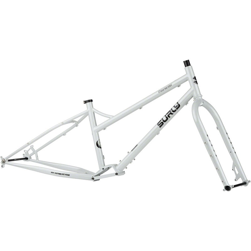 Surly Moonlander Fat Tire Bike Frameset – 24″ Steel Lunar Dust Gray X-Large