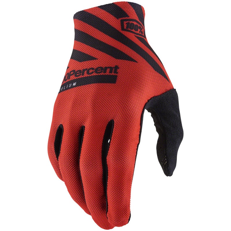 100% Celium Gloves – Racer Red, Full Finger, Men’s, Medium