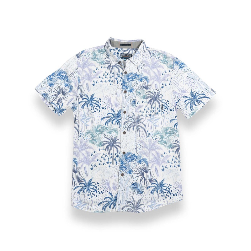 WHITE HOT TROPICS – WHITE NIGHTHAWK BUTTON UP