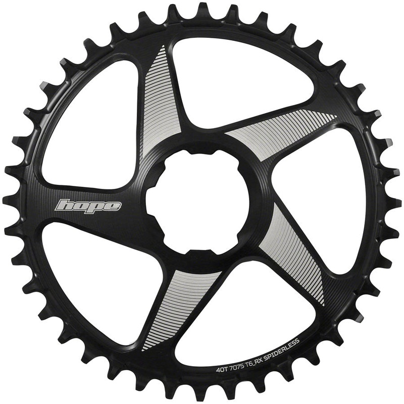 Hope RX Spiderless Chainring – 38t, Hope Direct Mount, Black