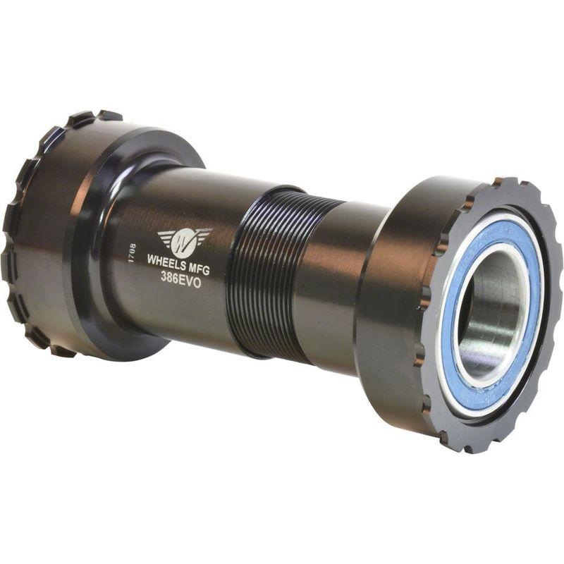 Wheels Manufacturing 386EVO Bottom Bracket – ABEC-3 Bearings For 22/24mm (SRAM) Cranks Black