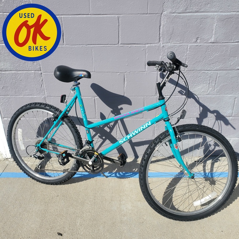26″ Schwinn Woodlands – 21″ST (X-Large Ladies) Used Mountain Bike – Teal *IN STORE PICK-UP ONLY*
