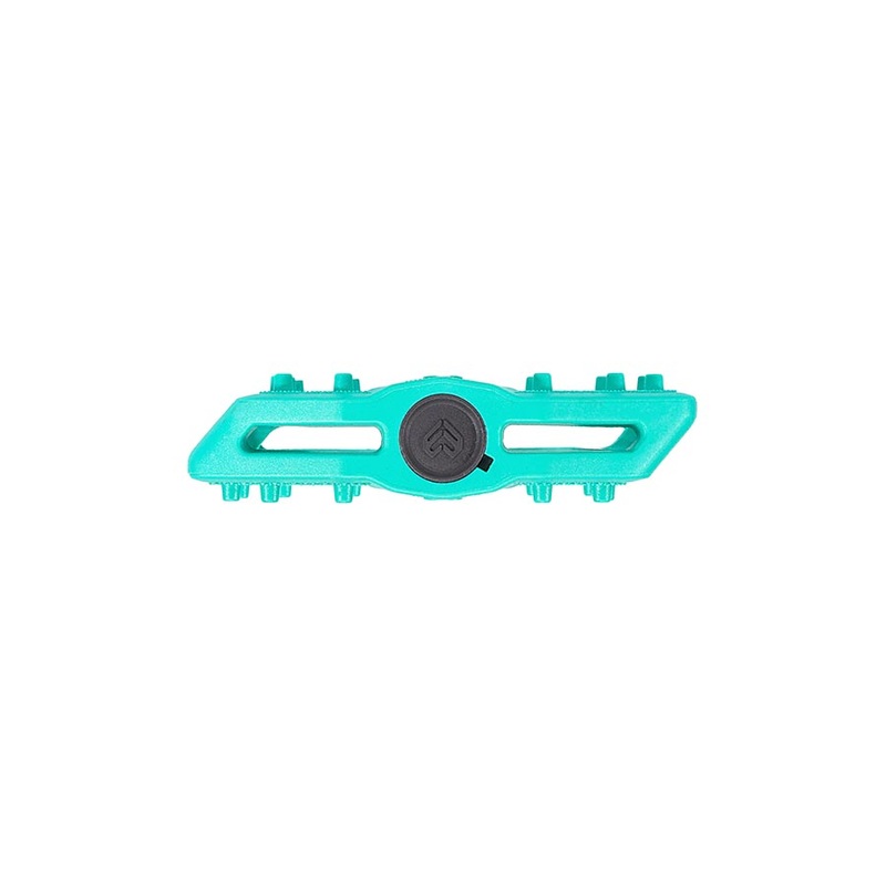 Eclat Slash Platform Pedals Body: Nylon Spindle: Cr-Mo 9/16 Turquoise Pair