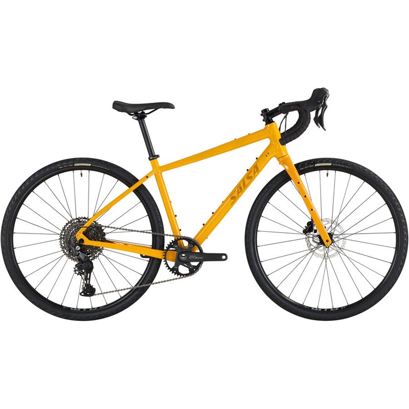 Salsa Journeyer Drop Bar Cues 1×11 Bike – 700c Aluminum Mustard 57cm