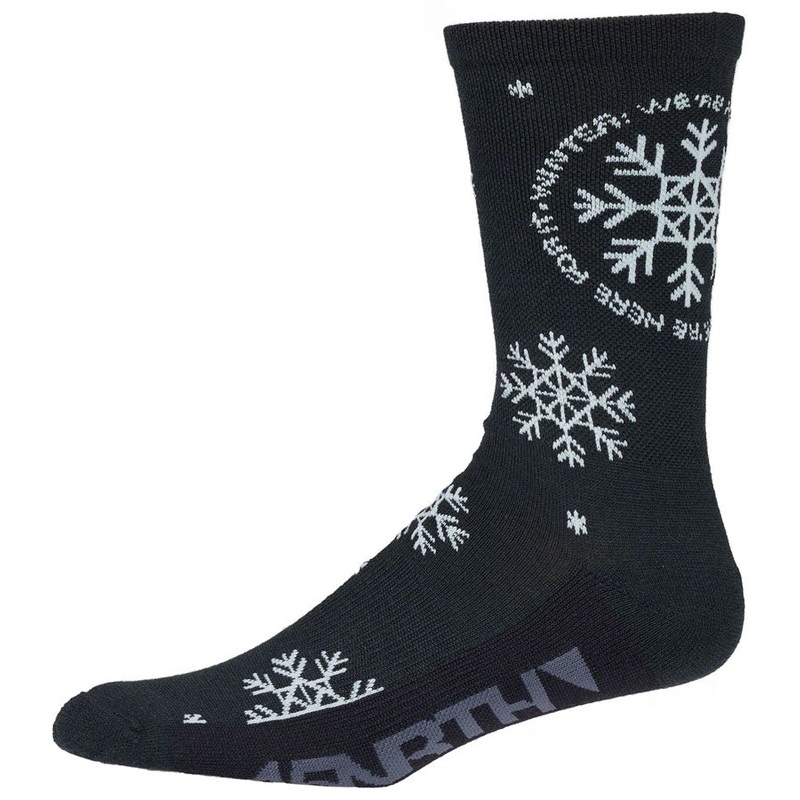 45NRTH Were Here For It Midweight Wool Sock – Blue/Light Blue Medium