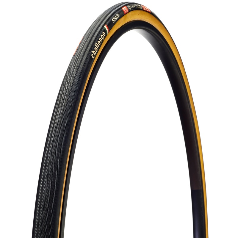 Challenge Tire Strada Pro Tubular Tire 700×25 Black/tanwall