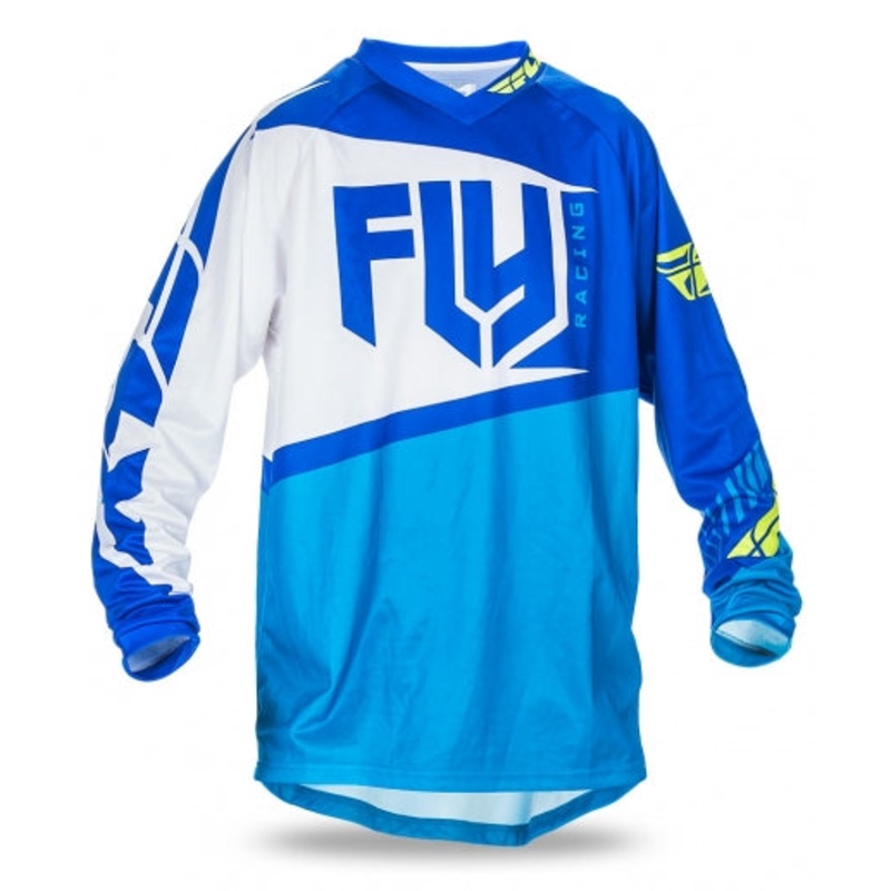 Fly Racing 2017 F-16 BMX Race Jersey-Blue/Hi-Vis
