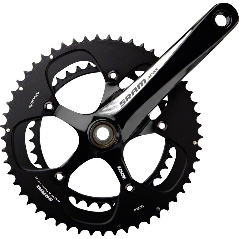 SRAM Apex Crankset – 170mm 10-Speed 50/34t 110 BCD GXP Spindle Interface BLK