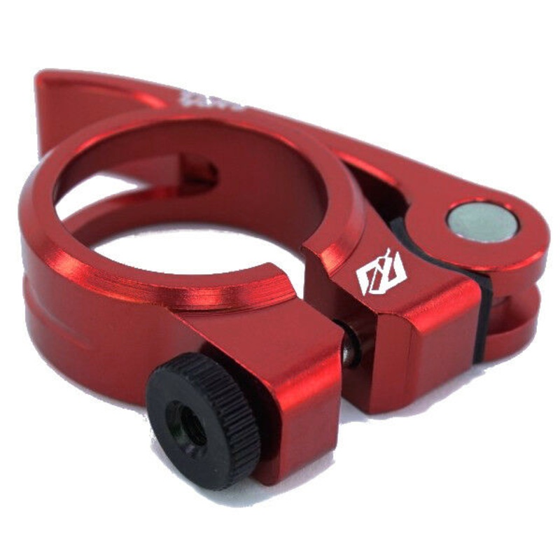 TNT Bicycles BMX Quick-Release Seat Post Clamp – 31.8mm – 1-1/4″ – Red