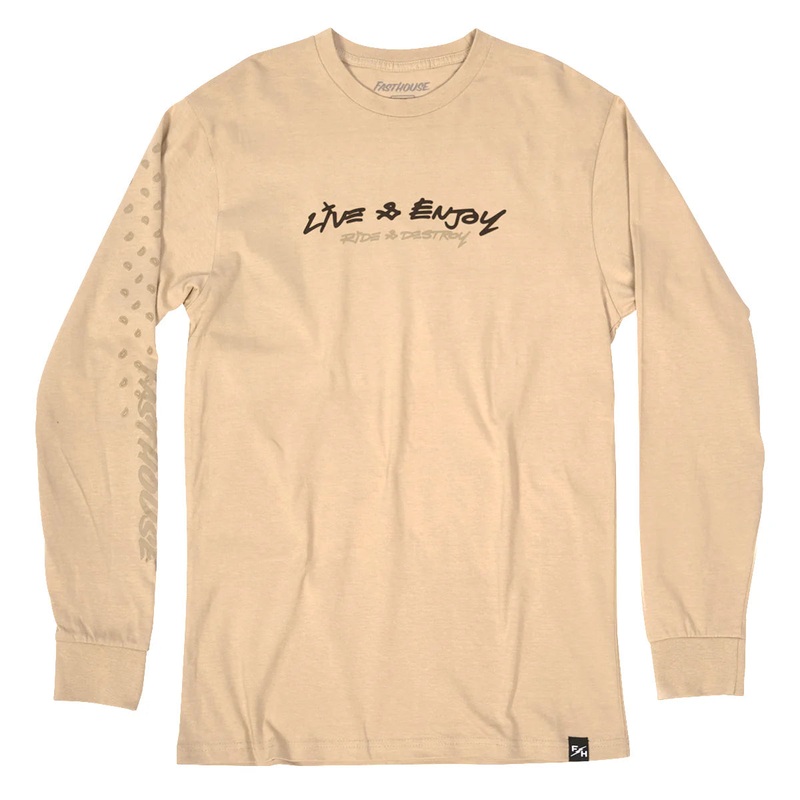 Fasthouse Emil Johansson Live and Enjoy Long Sleeve Tee – Cream