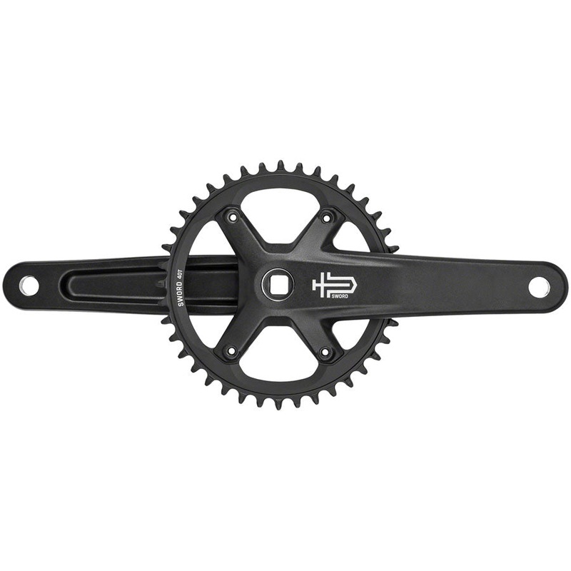 Sword BLK 1x Crankset – 170mm 9/10-Speed 40t 110 Asym BCD JIS Square Taper Spindle Interface BLK