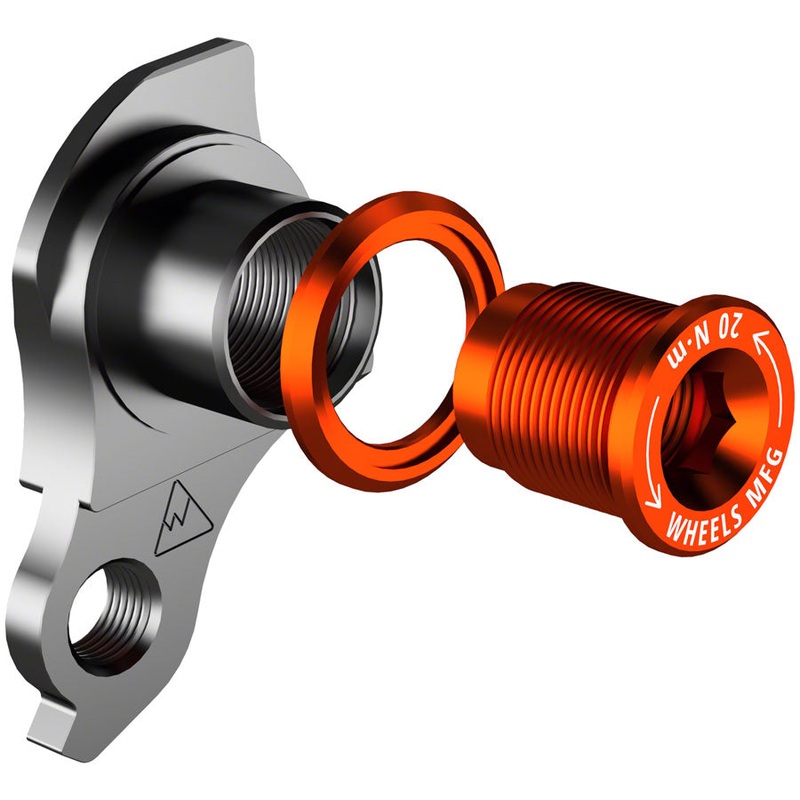 Wheels Manufacturing Universal Derailleur Hanger – 404-3 For Frames designed to accept SRAM UDH BLK/Orange