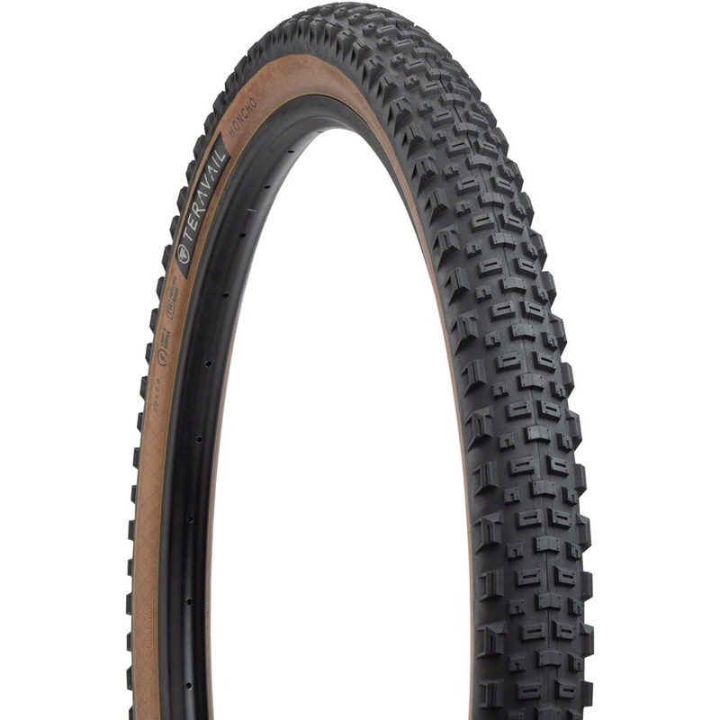 Teravail Honcho Tire – 29 x 2.4, Tubeless, Folding, Tan, Light and Supple, Grip Compound