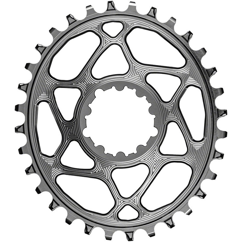absoluteBLACK Oval Narrow-Wide Direct Mount Chainring – 32t SRAM 3-Bolt Direct Mount 3mm Offset Titanium