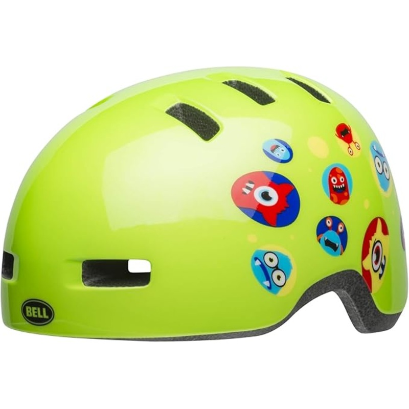 BELL Lil Ripper Youth Bike Helmet – Monsters Gloss Green(2024), Universal Child (48-55 cm)