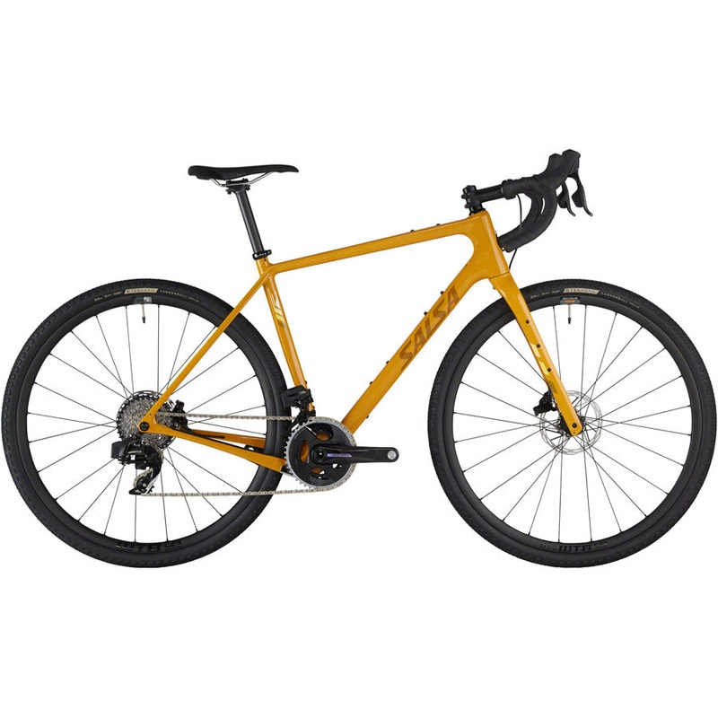 Salsa Warbird C Force AXS Wide Bike – 700c Carbon Mustard Yellow 59cm