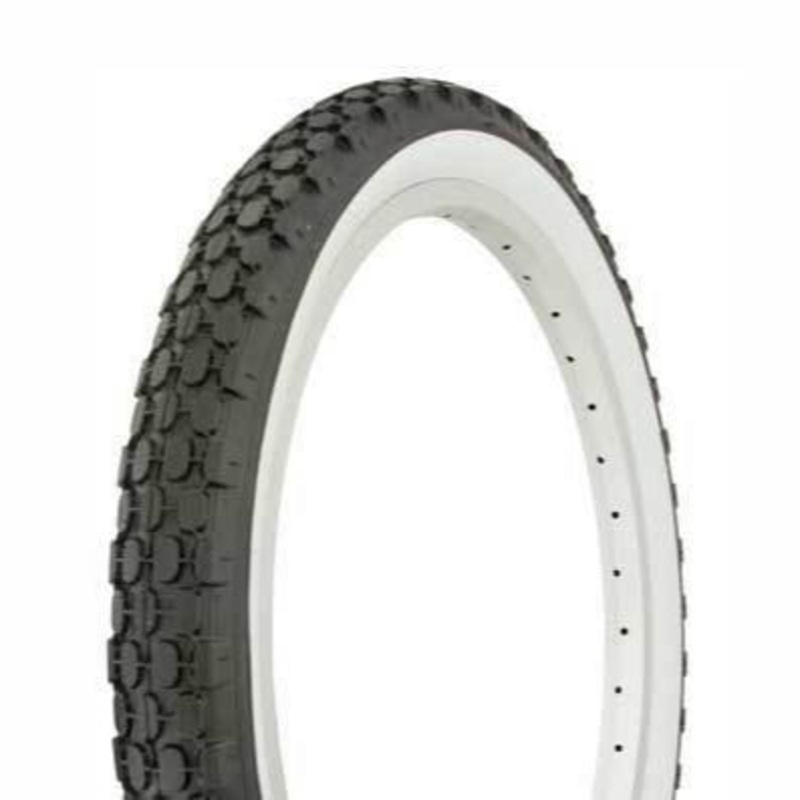20×2.125 Studded Knobby BMX Tire by Duro – Black w/ Whitewall